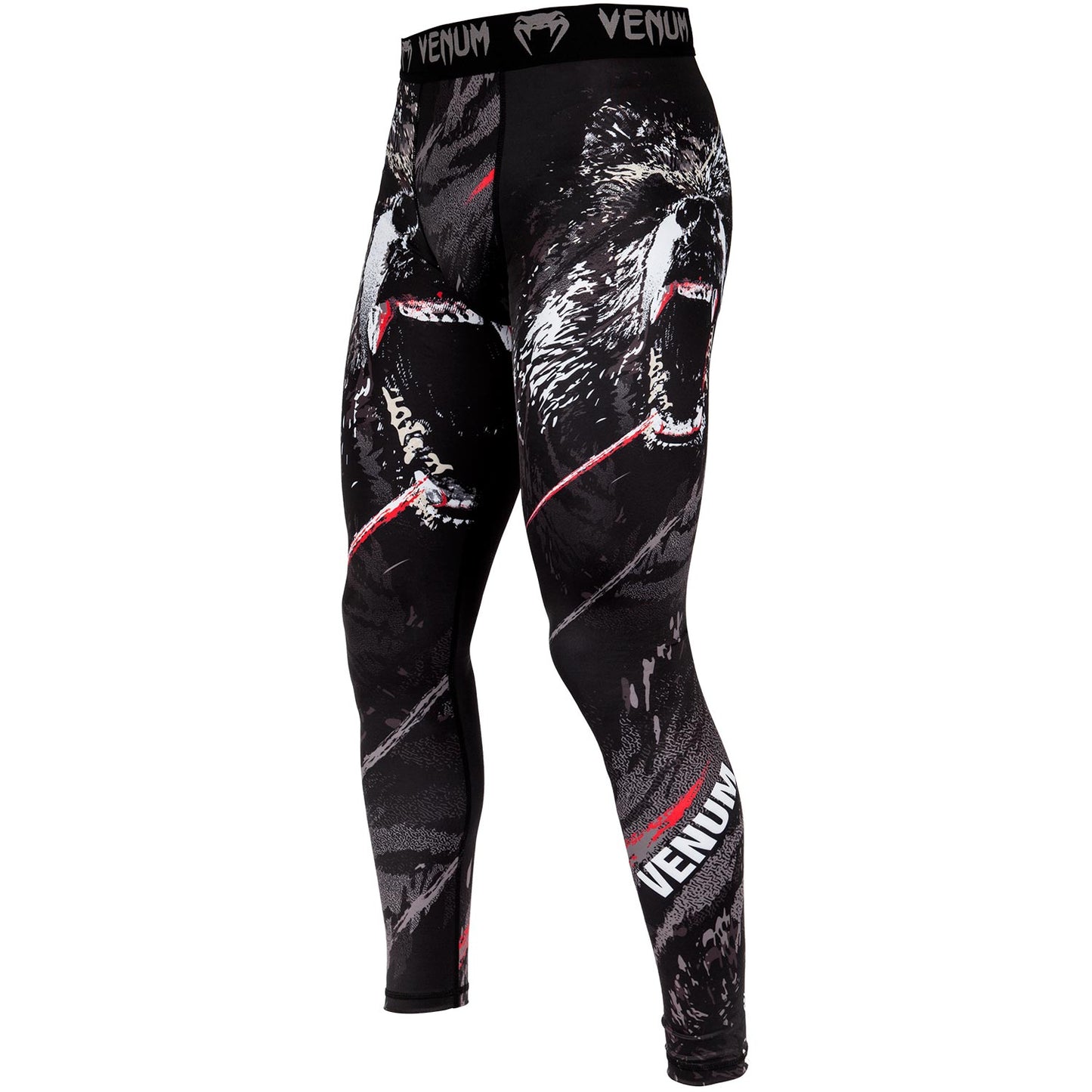 Pantalon de Compression Venum Grizzli - Noir/Blanc