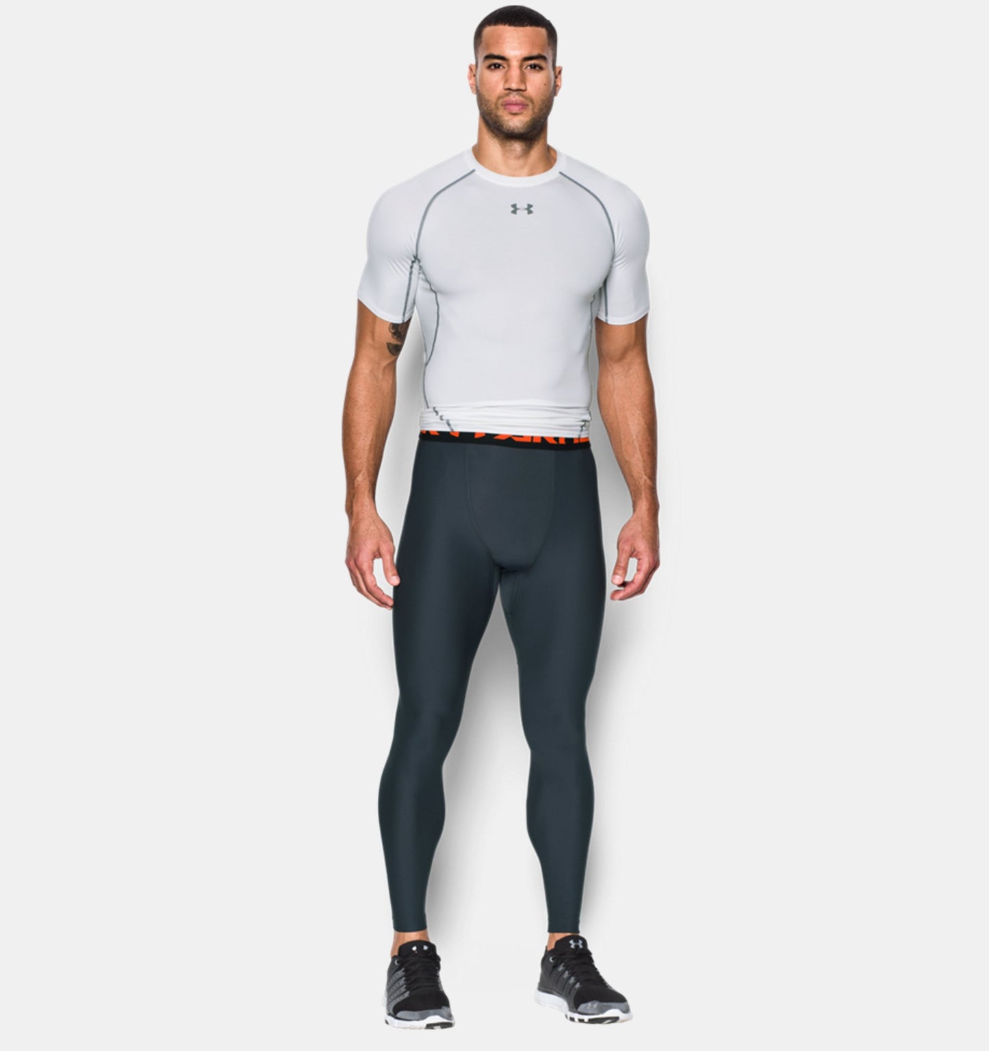 Under Armour HeatGear® Leggings – Grau/Orange