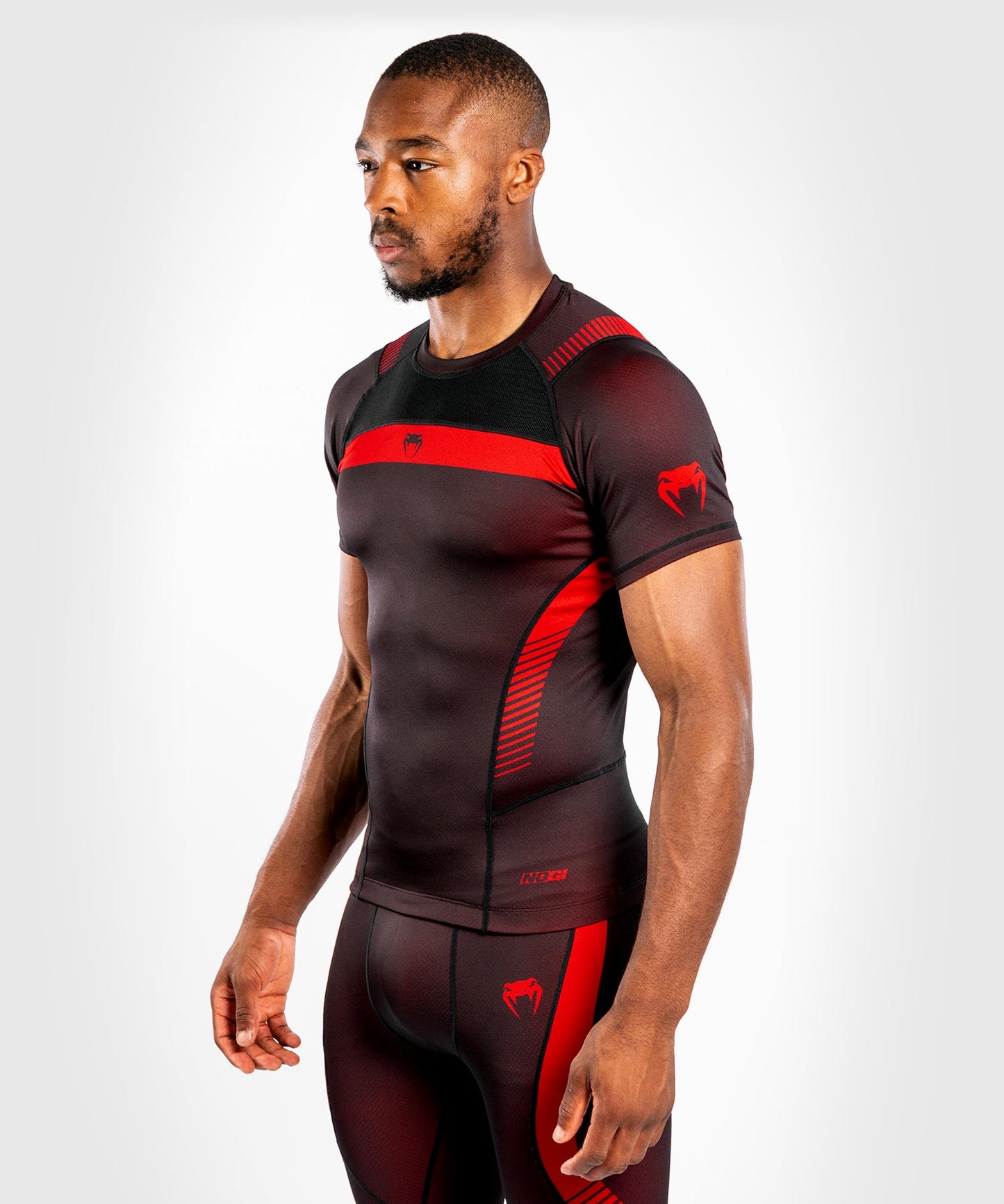 T-shirt de Compression Venum NoGI 3.0 - Manches Courtes - Noir/Rouge