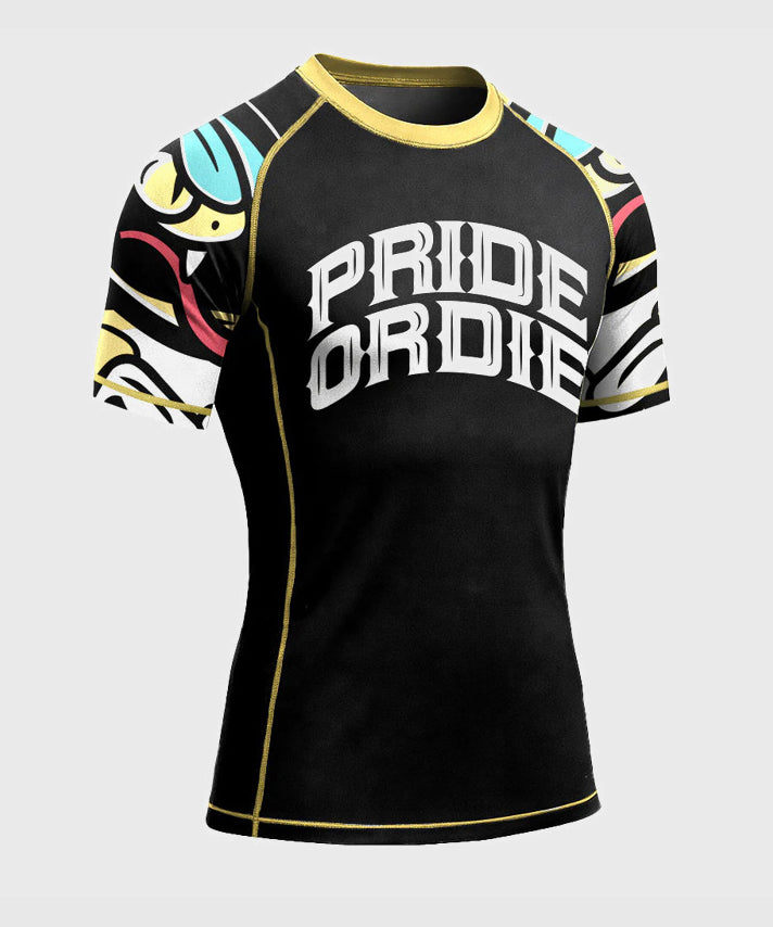 Pride Or Die Cold Instinct Rashguard de Manga Corta - Negro