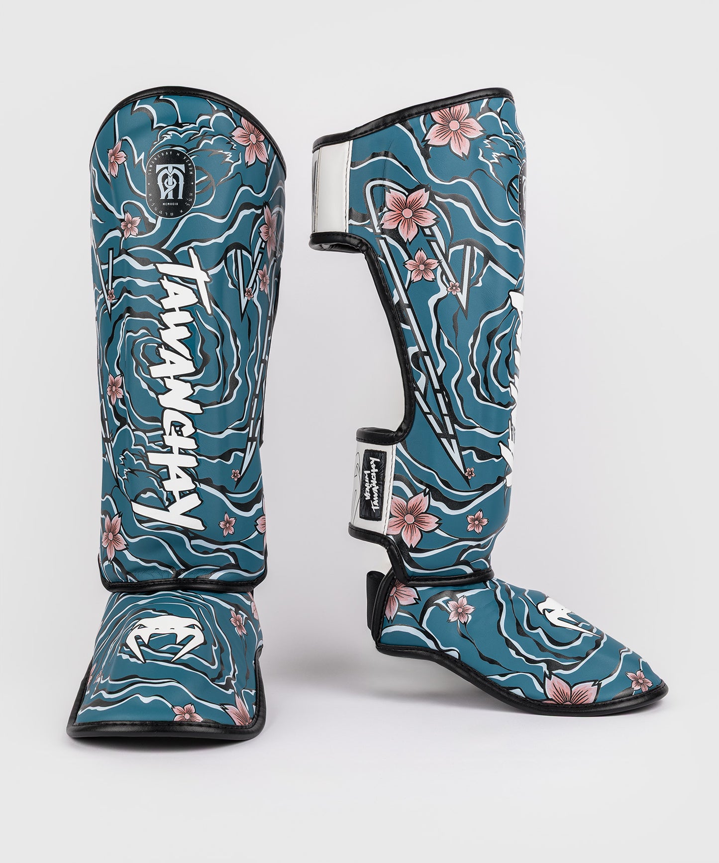 Venum x Tawanchay Shinguards Blue/White