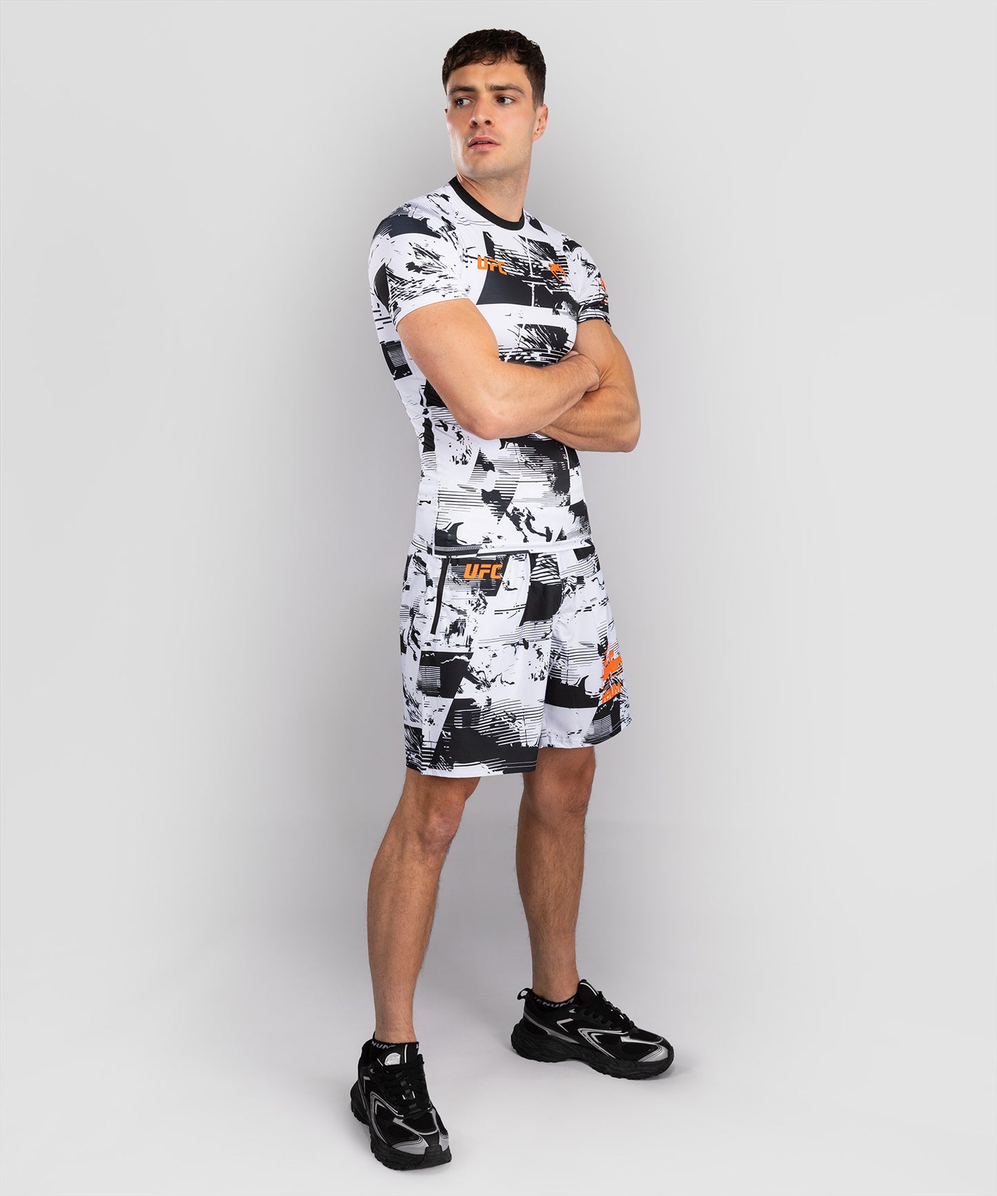 Men's UFC Zenith by Venum White Authentic Fight Week Performance Short Sleeve Rashguard