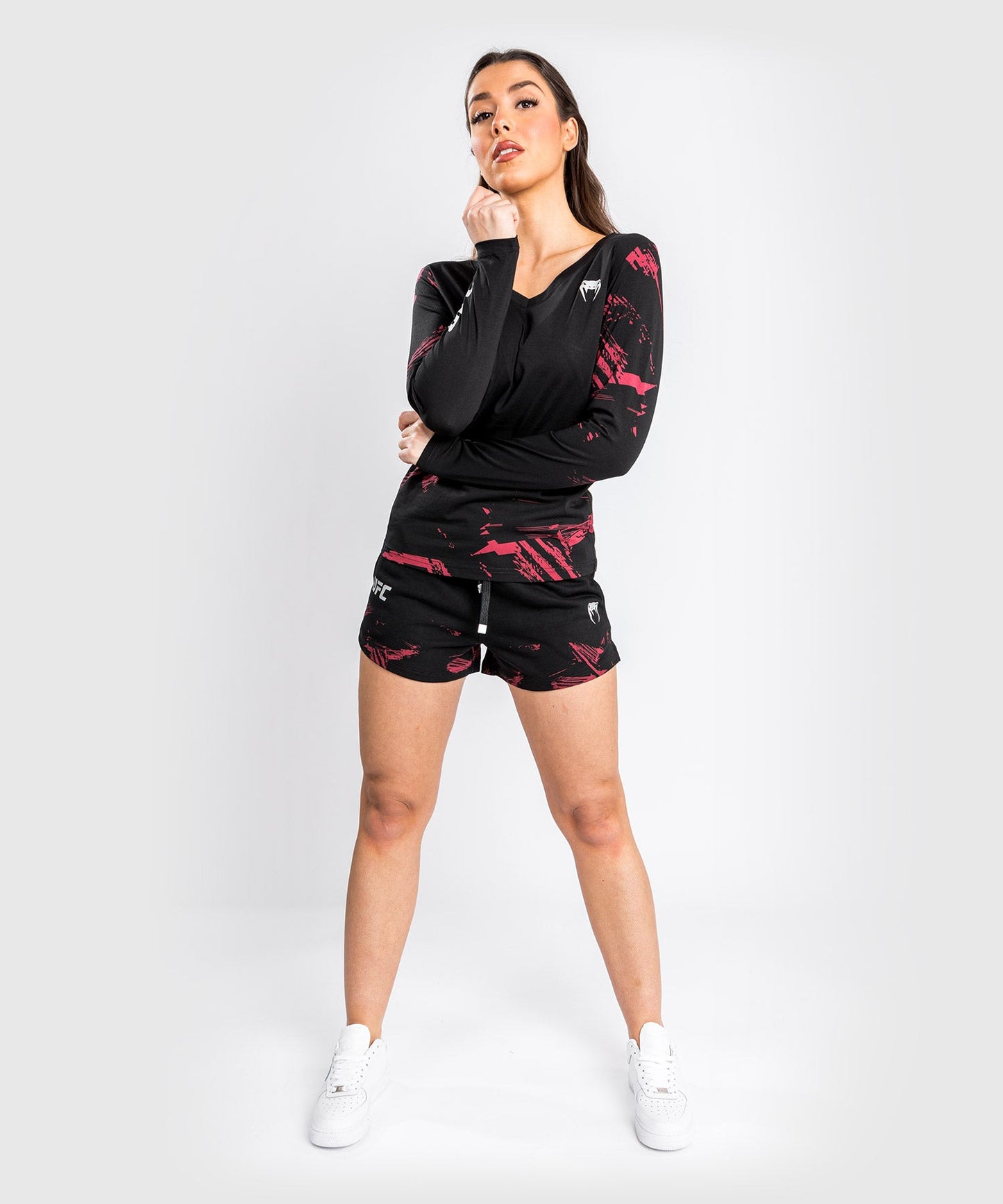 Venum Authentic Fight Week 2.0 UFC Shorts - Damen - Schwarz/Rot