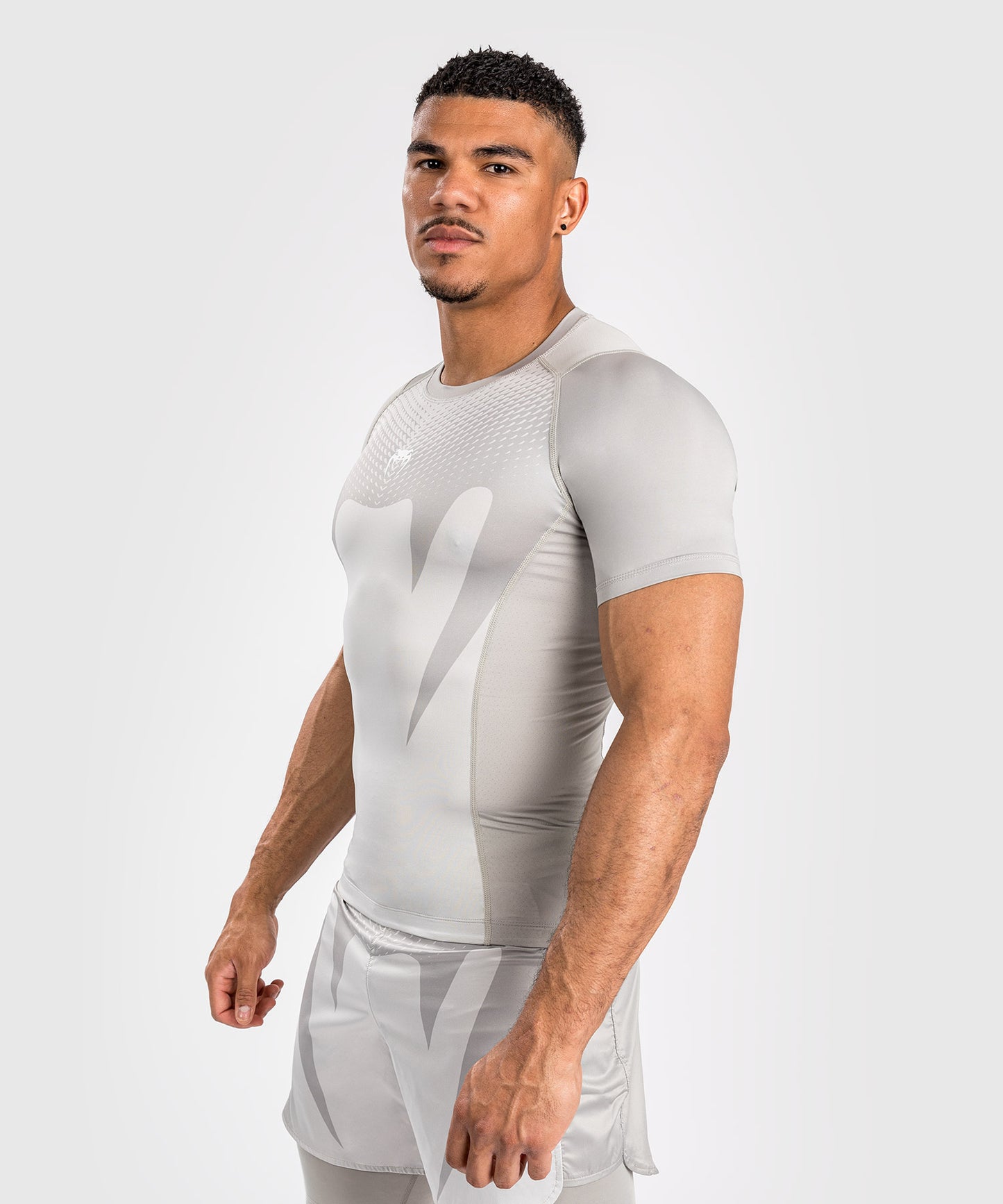 Venum Attack Herren Kurzarm Rashguard - Sand