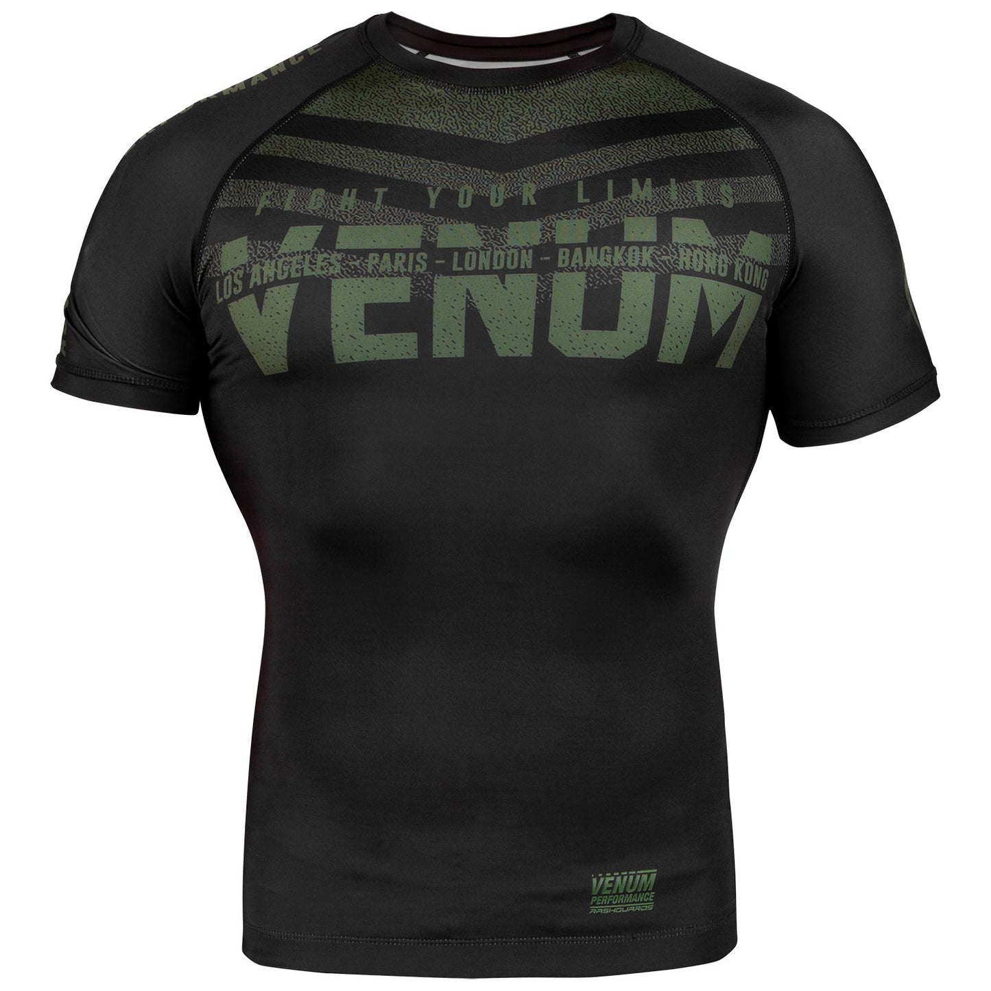 Signature Rashguard Kurzarm - Schwarz/Khaki