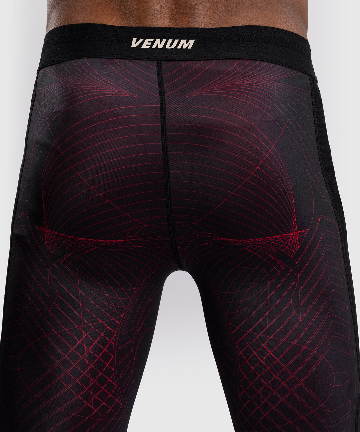 Pantalon de Compression Venum G-Fit Air pour Hommes - Noir Profond/Rouge Feu