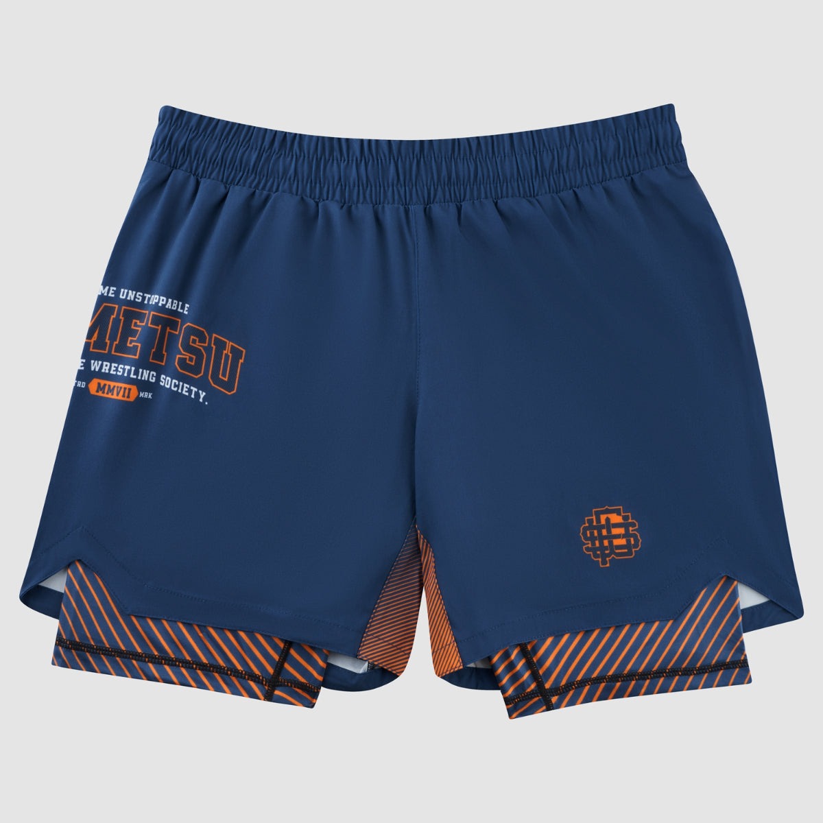 Fumetsu Dual Layer Varsity Fightshorts - Azul Marino
