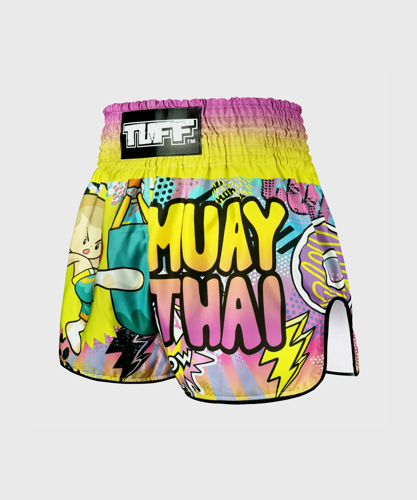 Short de Muay Thai Tuff Retro Style The Savage Boy - Jaune
