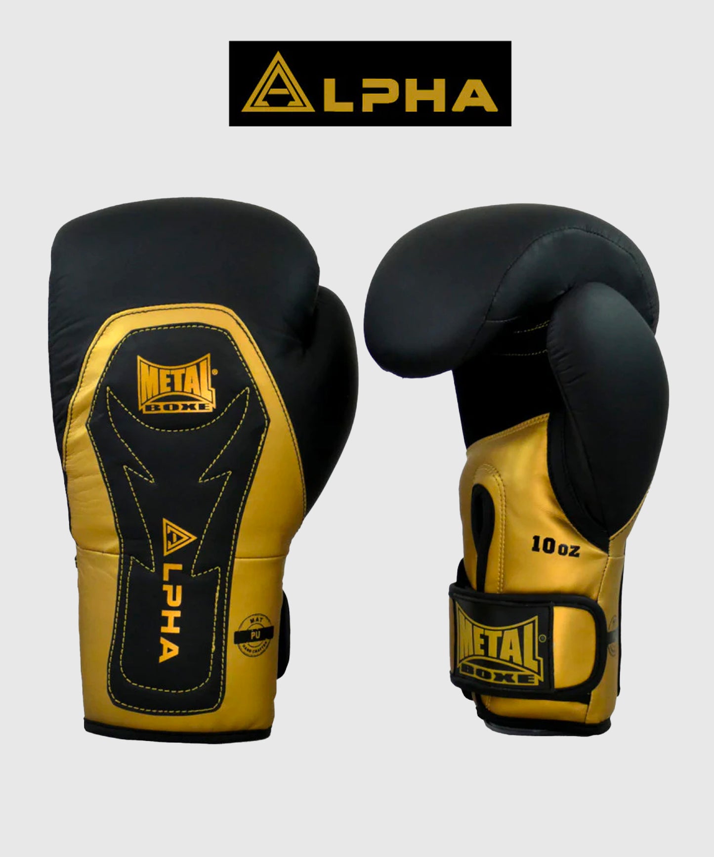 Metal Boxe Allenamento Metal Alpha Guantoni da Boxe - Nero/Oro