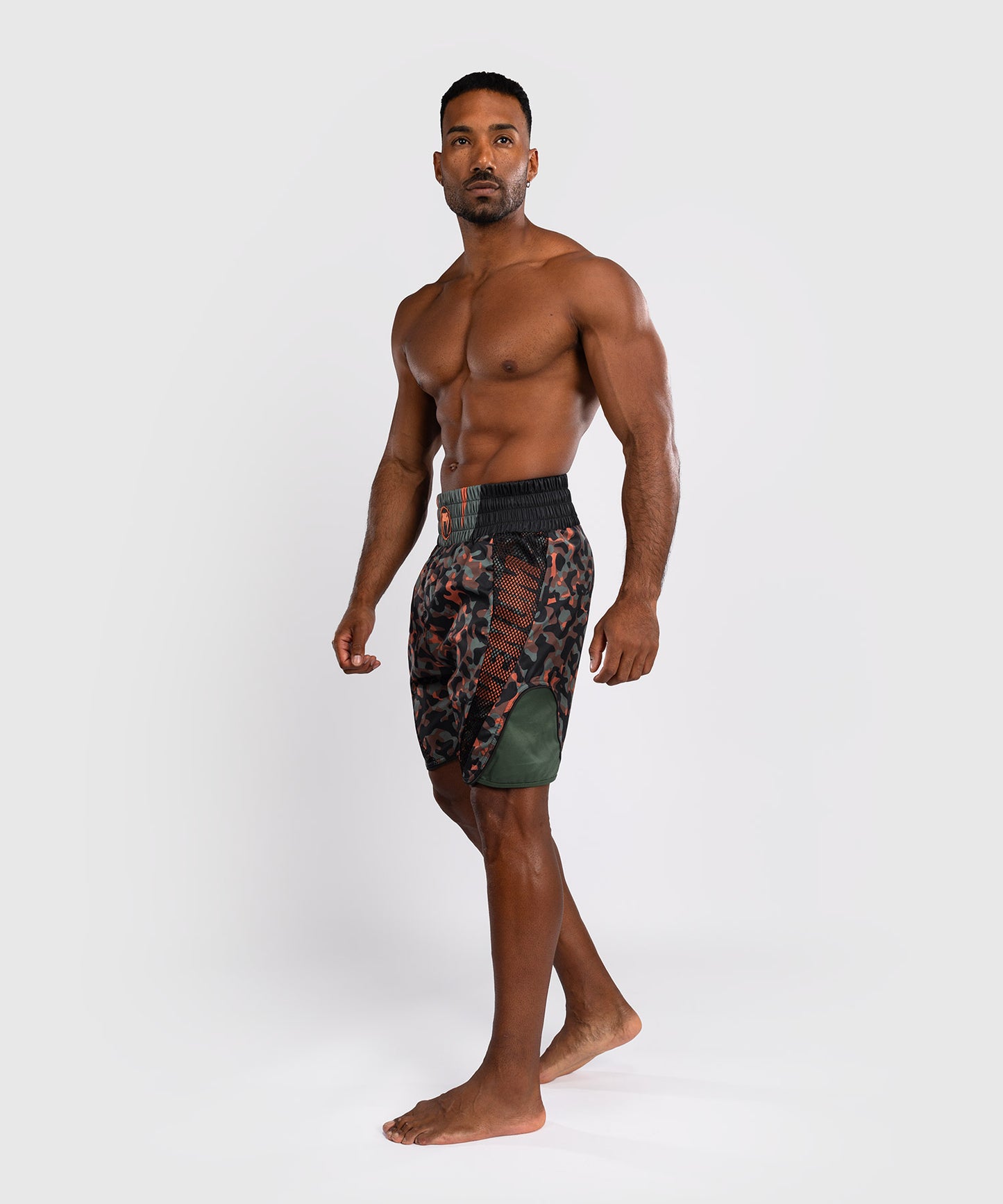 Short de boxe Venum Jungle Ops - Kaki/Orange