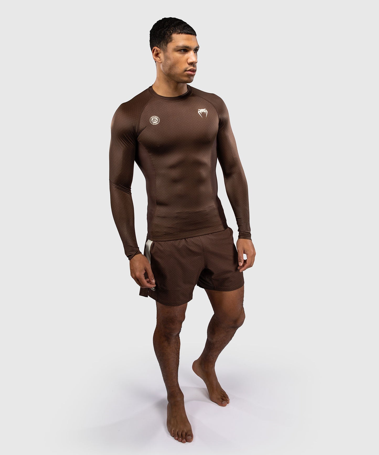 Rashguard à Manches Longues Venum x Roger Gracie Academy - Marron Foncé