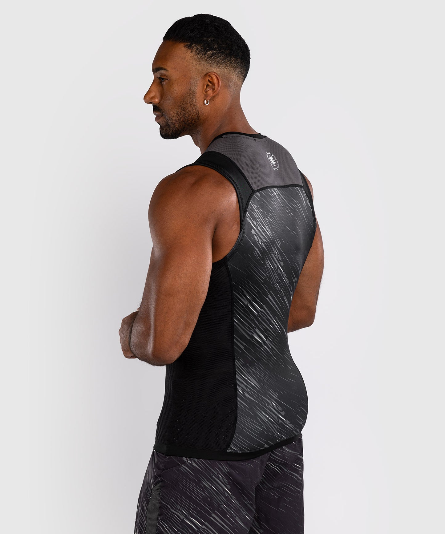 Venum Rapid Rashguard sin Manga - Negro/Gris Tormenta