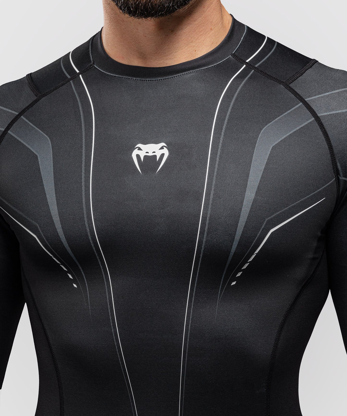 Rashguard à Manches Longues Venum Streamline – Noir/Blanc