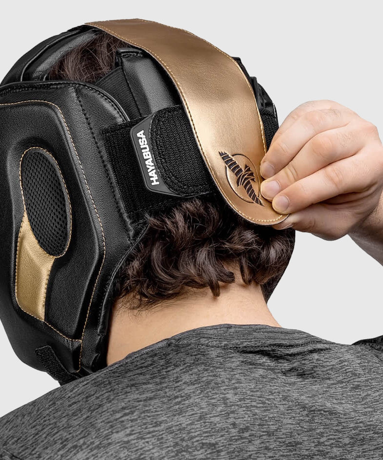 Casque Hayabusa T3 Casco de Boxeo – Negro/Dorado