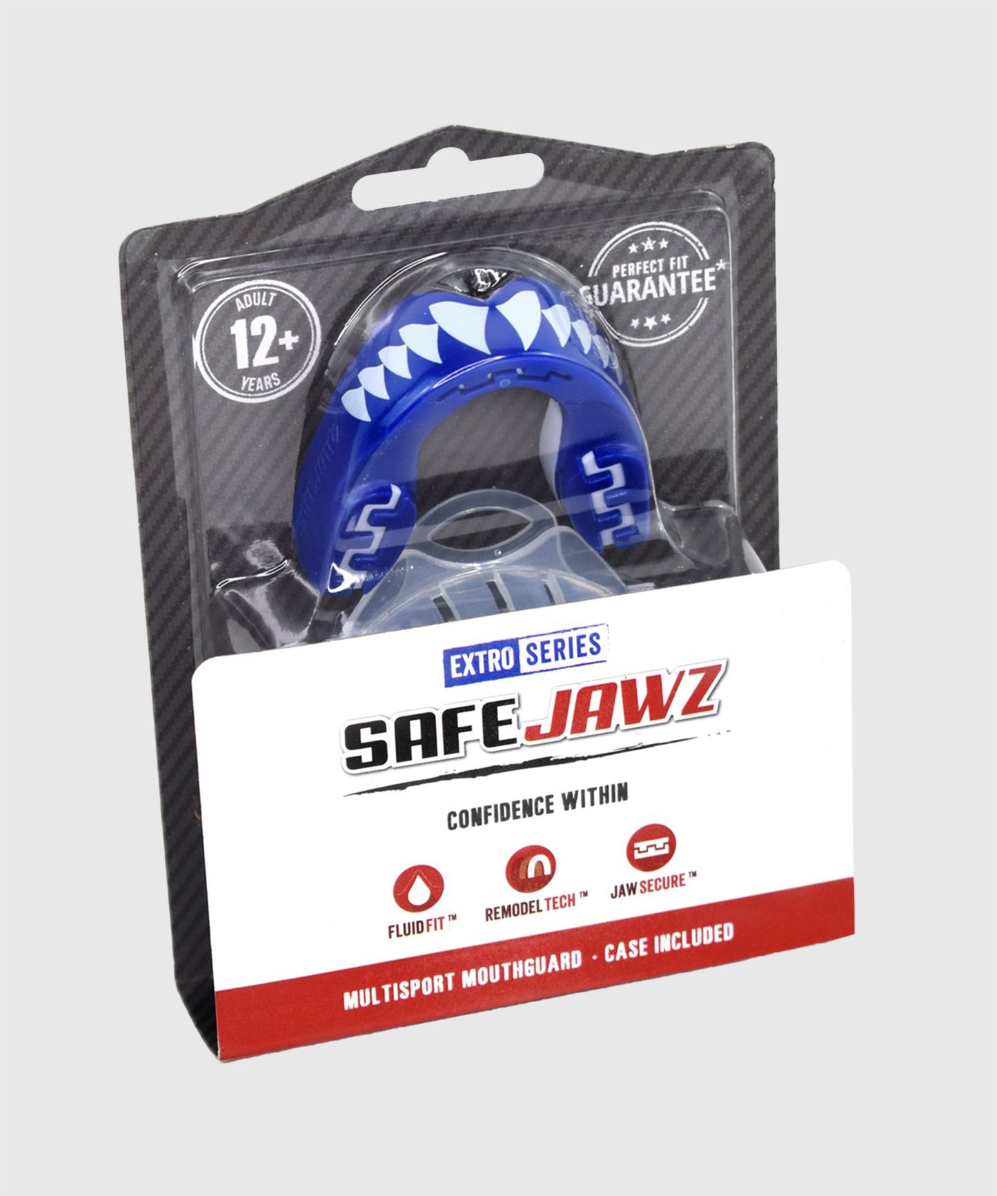 Safejawz Shark Zahnschutz – Erwachsene – Blau/Weiß