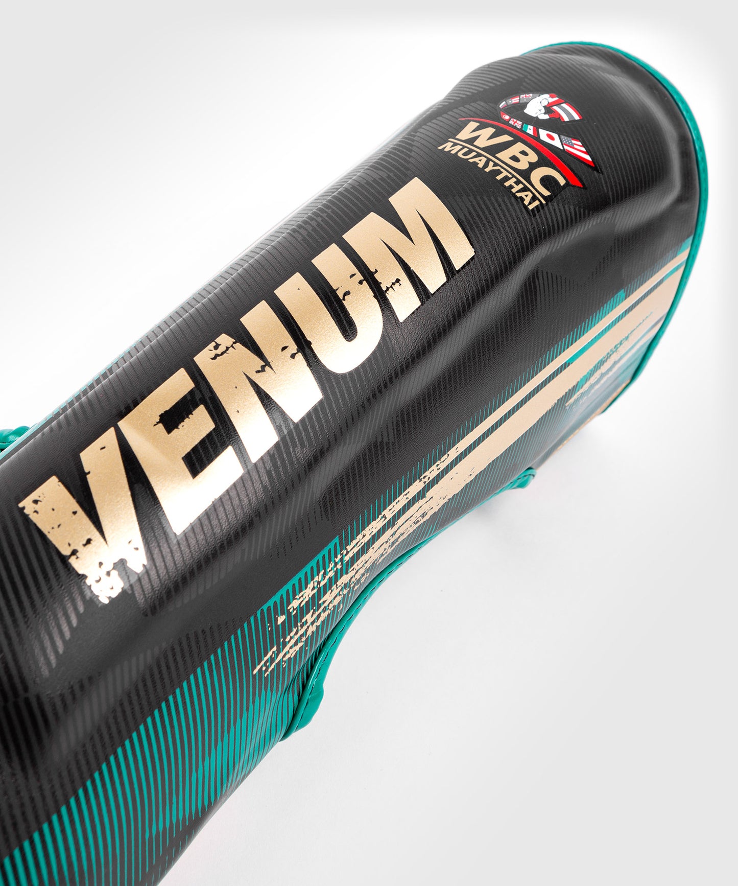 Venum WBC Muay Thai Schienbeinschützer - Schwarz/Grün