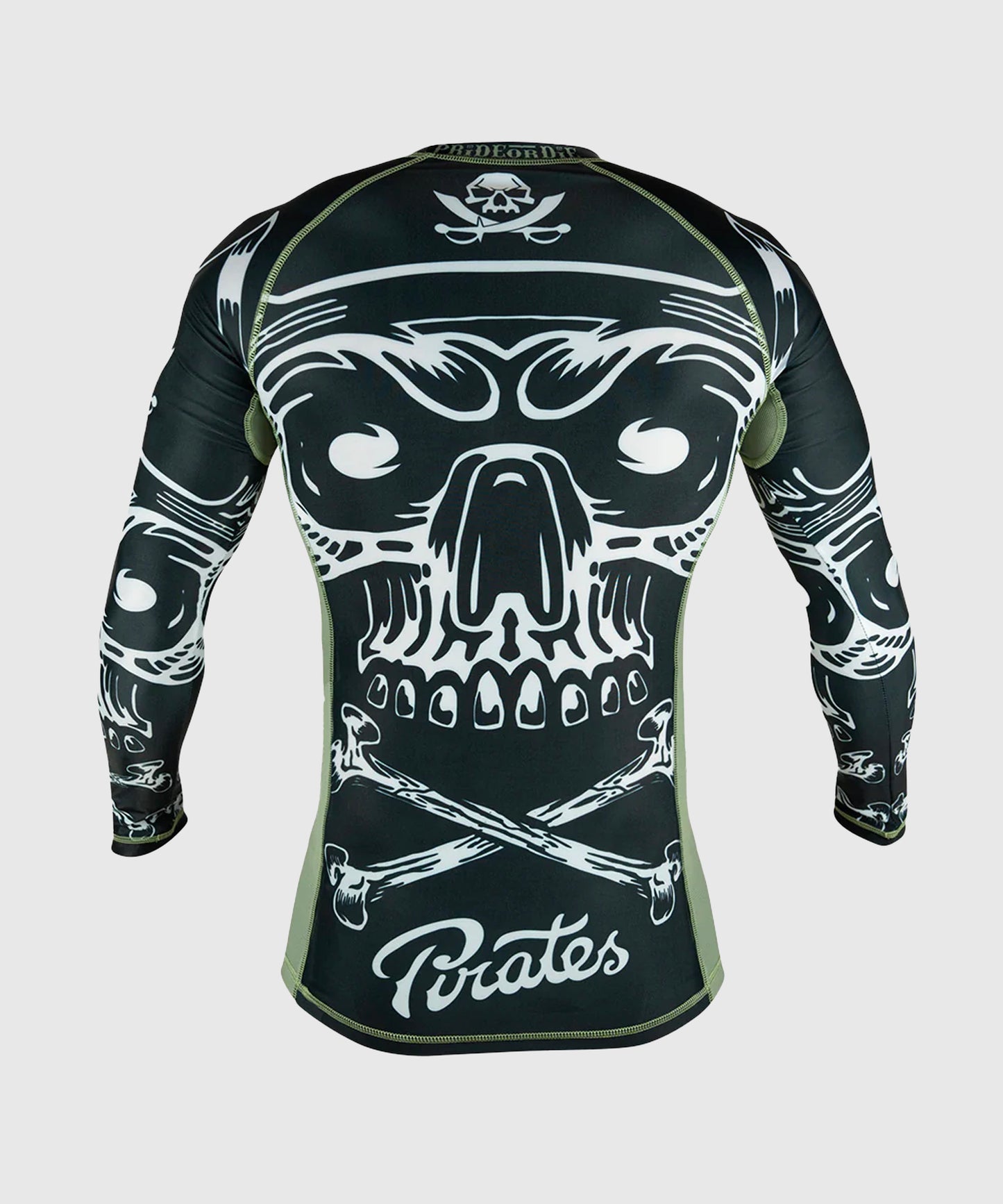 Pride Or Die Pirate V2 Langarm-Rashguard - Schwarz/Beige