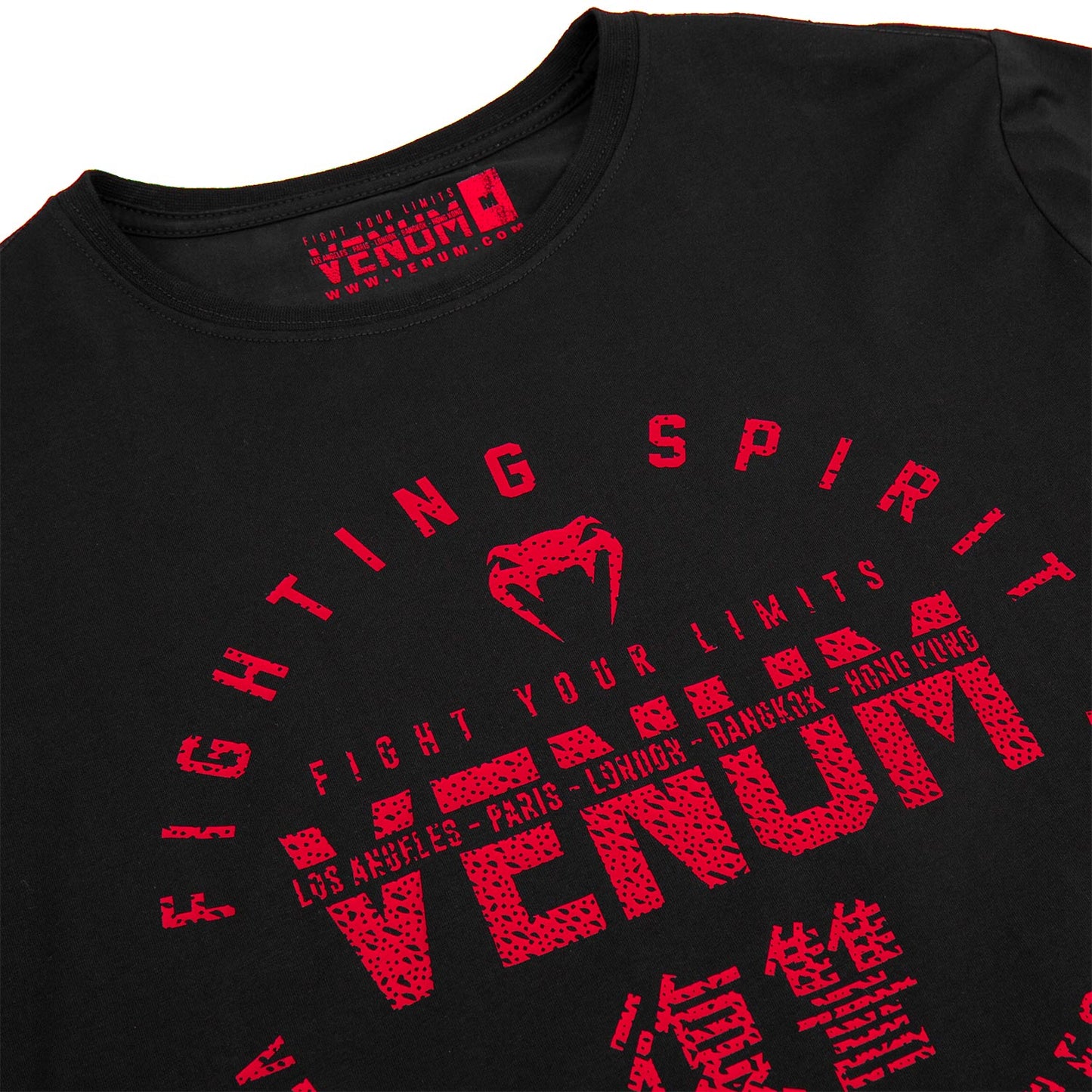 Venum Signature Langarm-T-Shirt - Schwarz/Rot