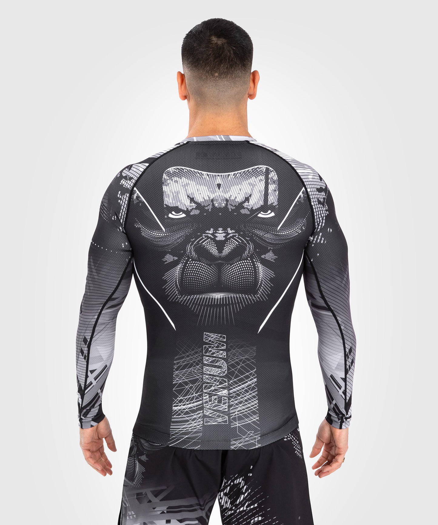 Venum Gorilla Dschungel Rashguard Langarm - Schwarz/Weiß 