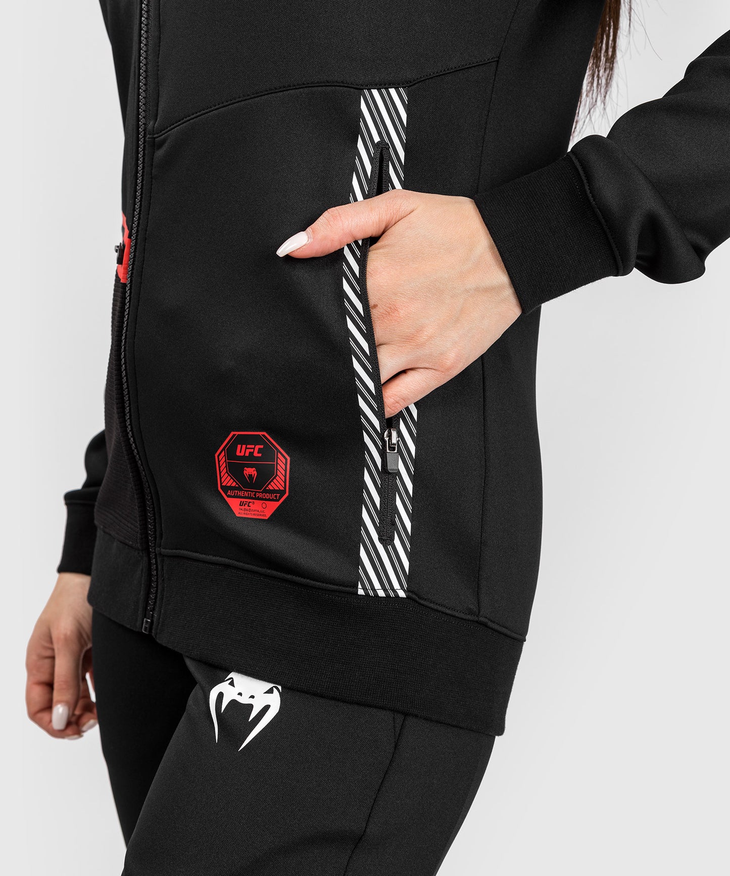 UFC Adrenaline by Venum Fight Week Felpa con Cappuccio e Zip da Donna - Nero