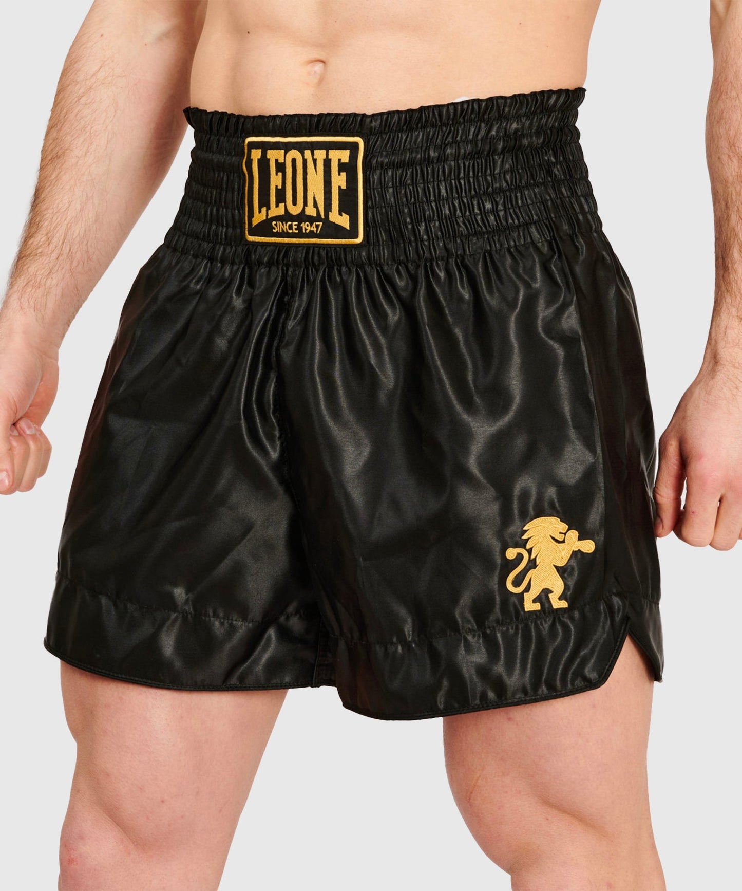 Leone Basic Pantaloncini da Muay Thai - Nero
