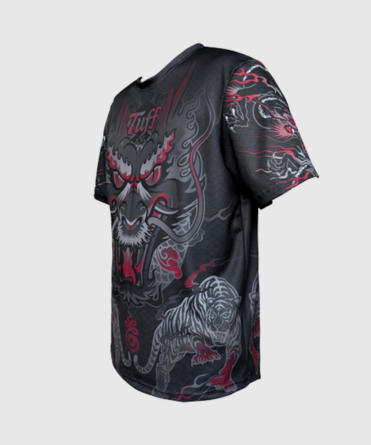 King Dry Fit Tuff Shirt Of Dragon Muay Thai Maglietta - Nero