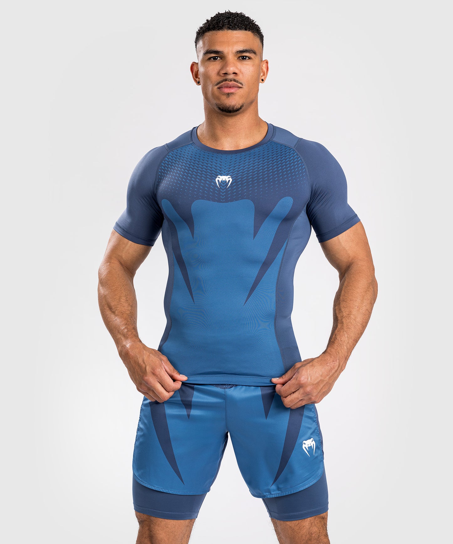 Venum Attack Herren Kurzarm Rashguard - Navyblau
