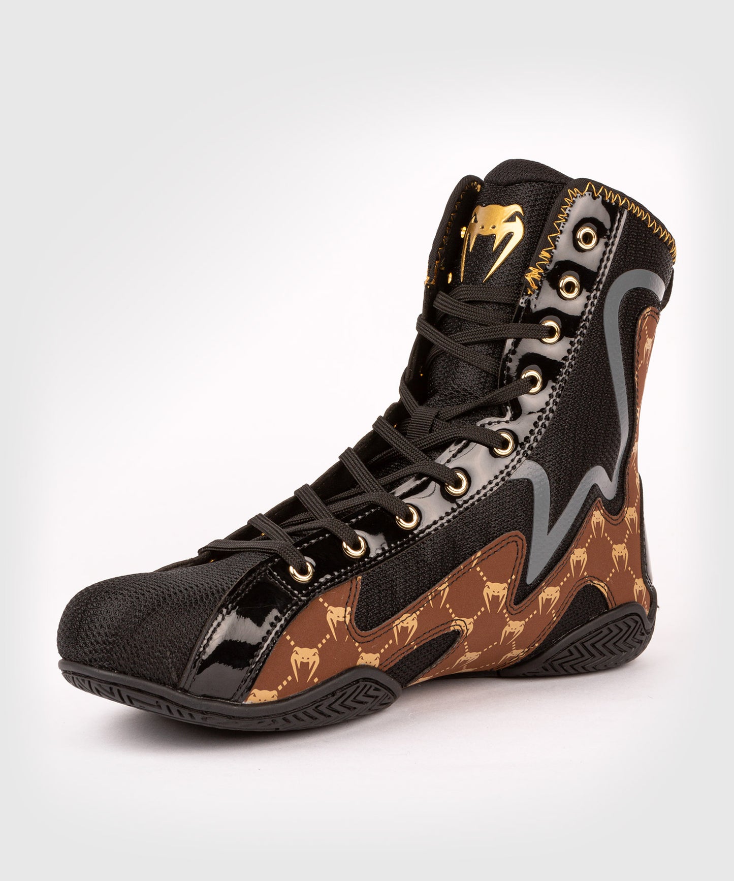 Venum Elite Evo Monogram Boxing Schuhe – Schwarz/Braun