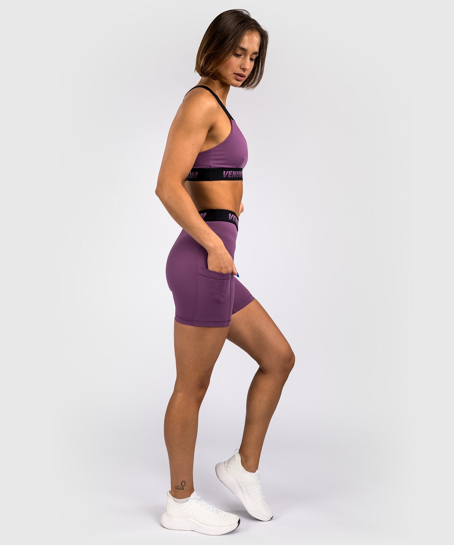 Short de compression long pour Femmes Venum Elevate - Lilas
