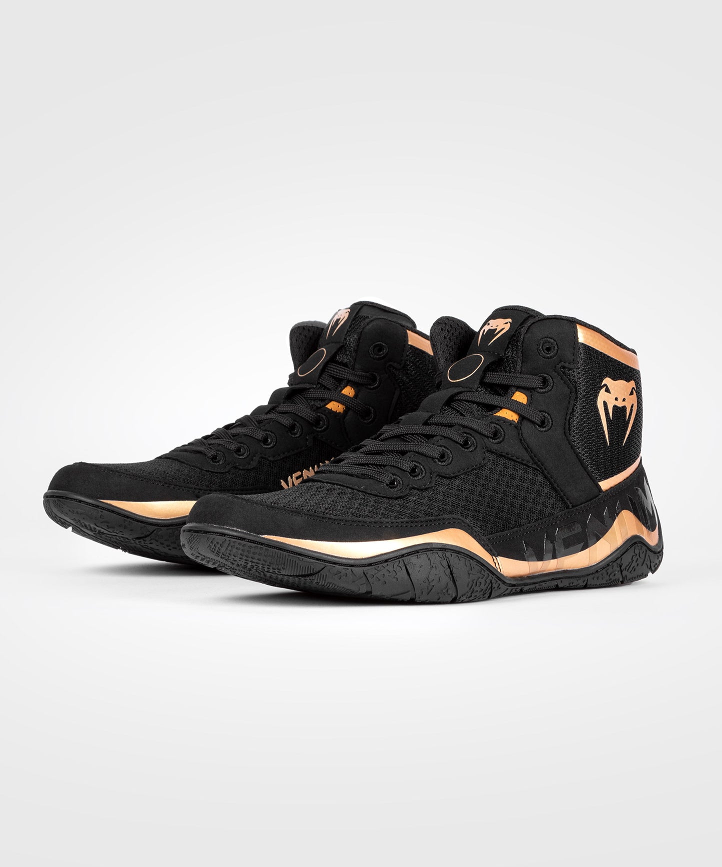 Venum Elite Zapatillas de Lucha - Negro/Bronce 