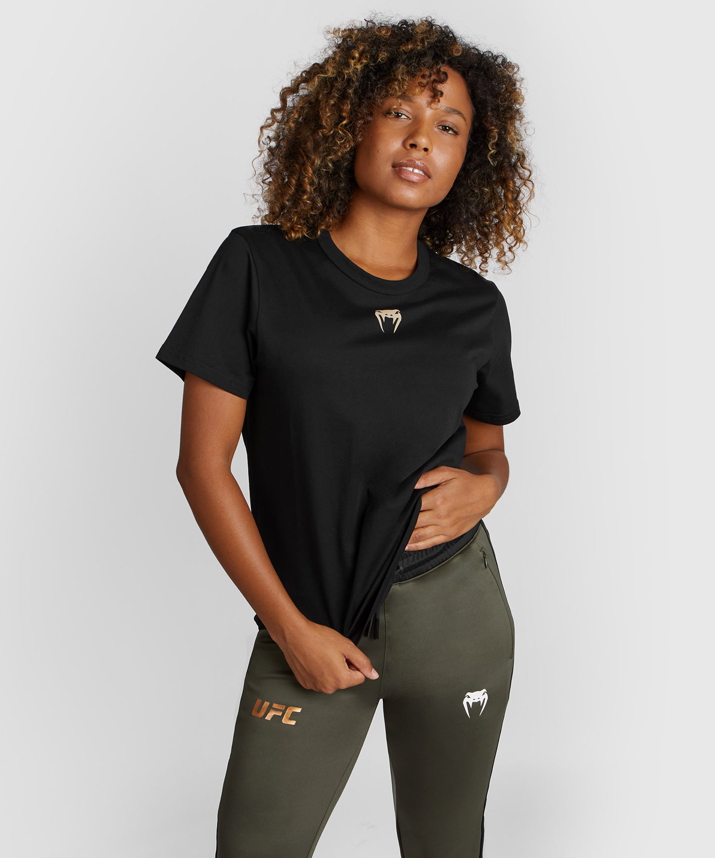 UFC Adrenaline by Venum Fight Week Camiseta de algodón de manga corta para Mujer - Negro