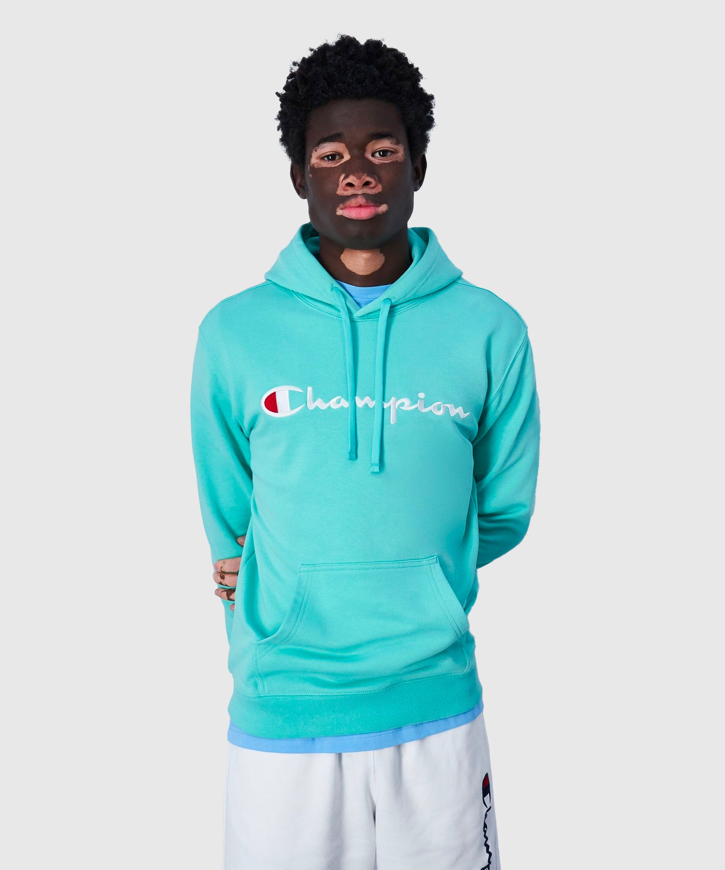 Champion Sweatshirt mit Kapuze – Türkis