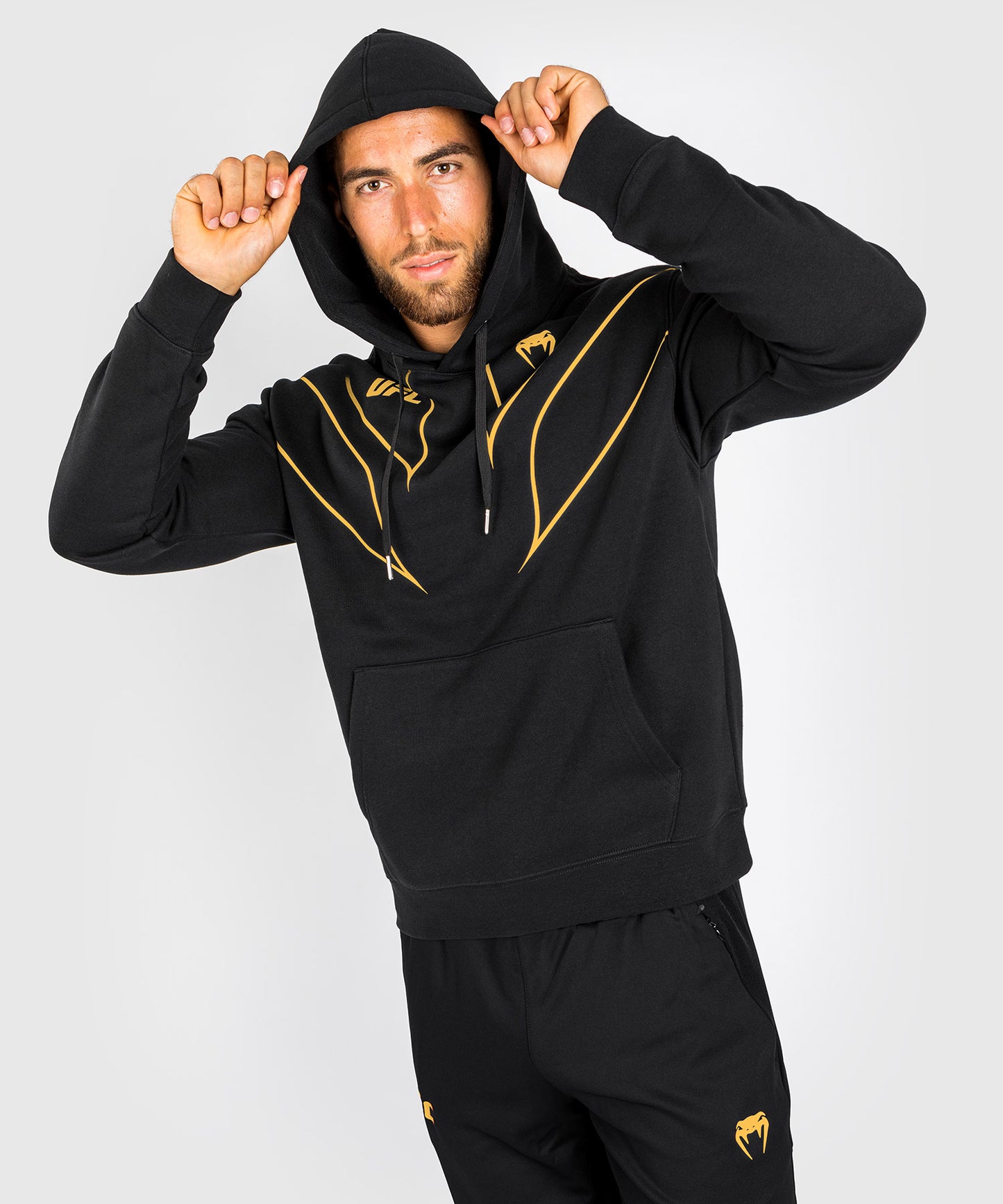 UFC Venum Replica 2.0 Hoodie mit durchgehendem Reißverschluss für Herren – Schwarz