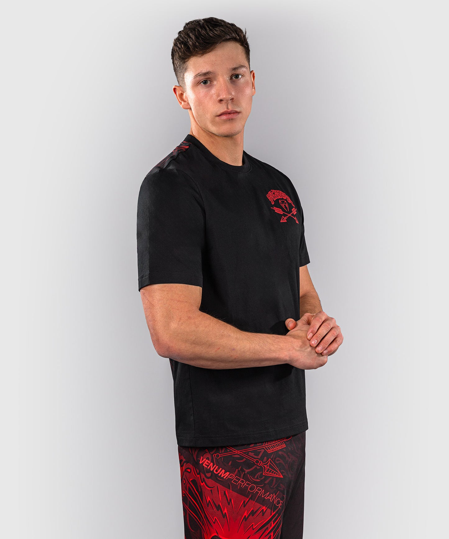 Venum Wolf Atak T-Shirt – Schwarz/Rot