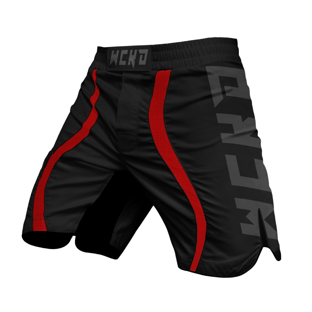 Wicked One Reset Fightshorts - Negro/Rojo