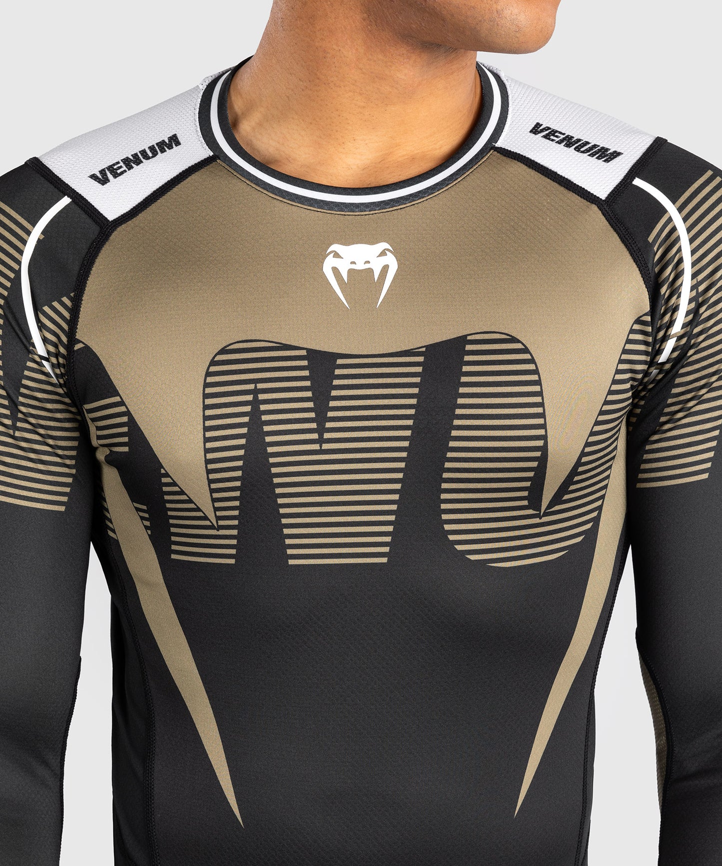 Venum Adrenaline Long Sleeve Rashguard - Black/Sand