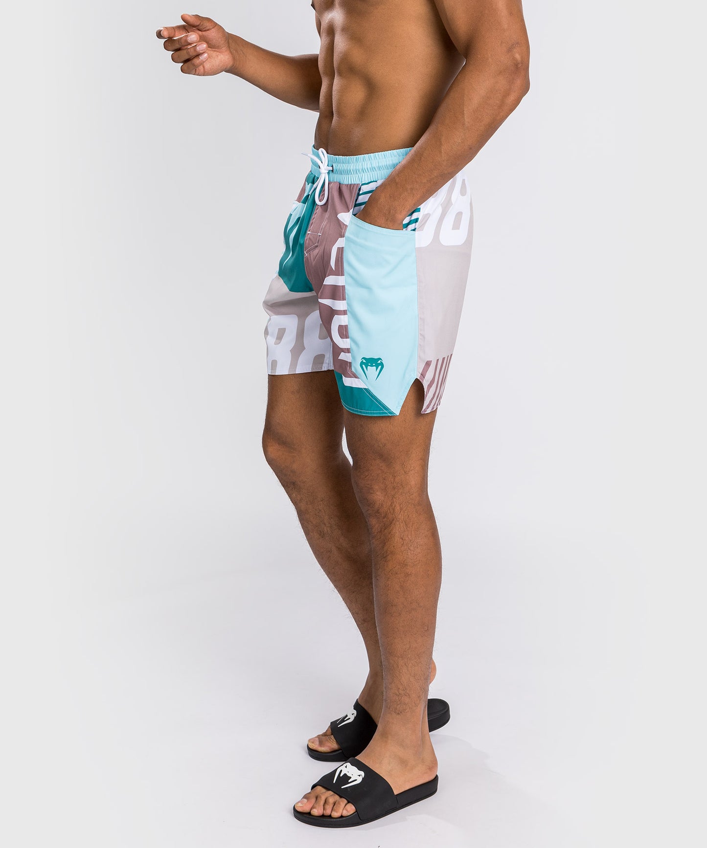 Short De Bain Venum Summer 88 - Clearwater/Bleu Mosaïque