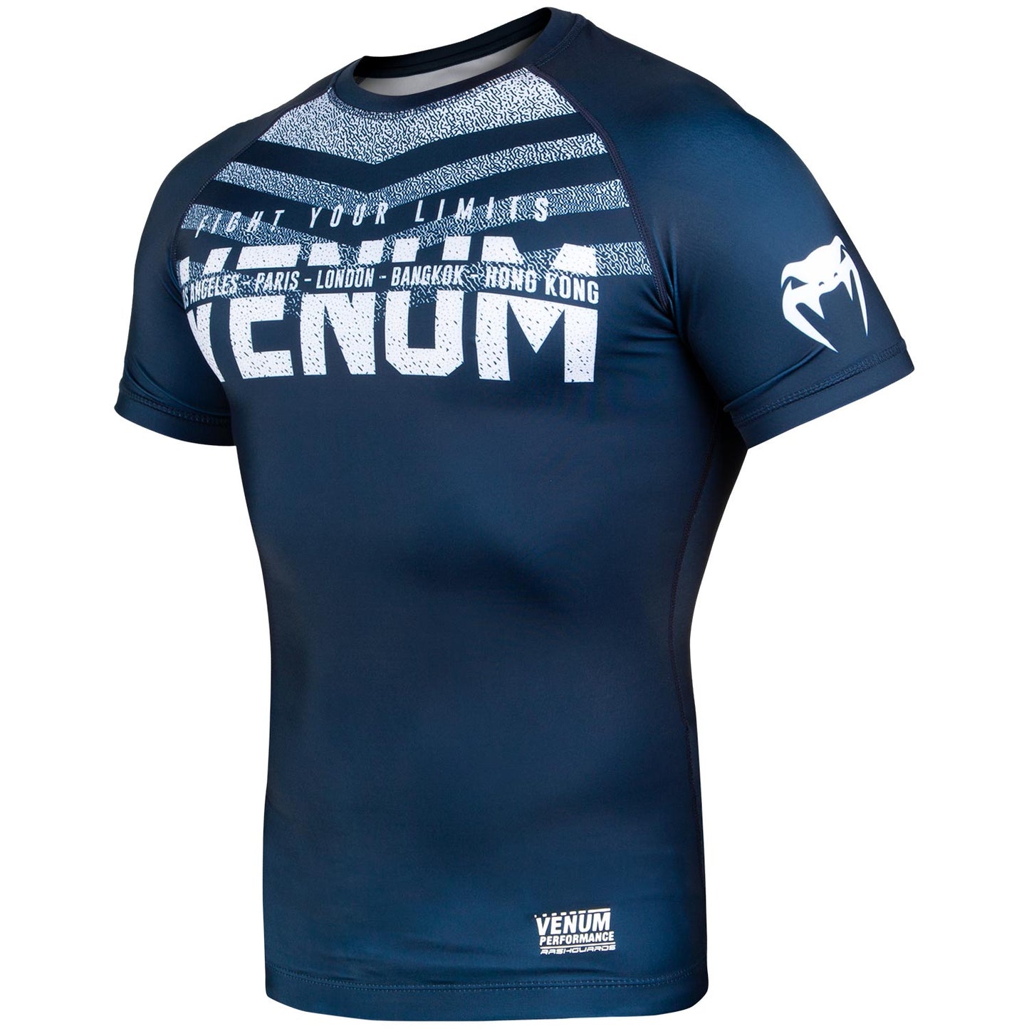 Signature Rashguard Kurzarm - Marineblau/Weiß