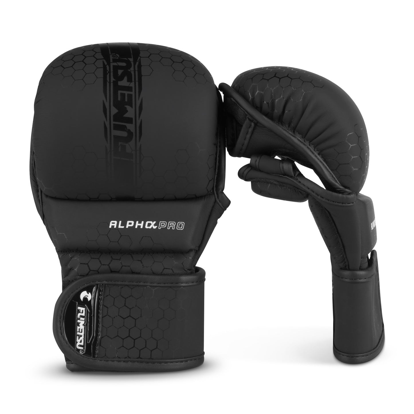 Fumetsu Alpha Pro MMA-Sparring-Handschuhe - Schwarz/Schwarz