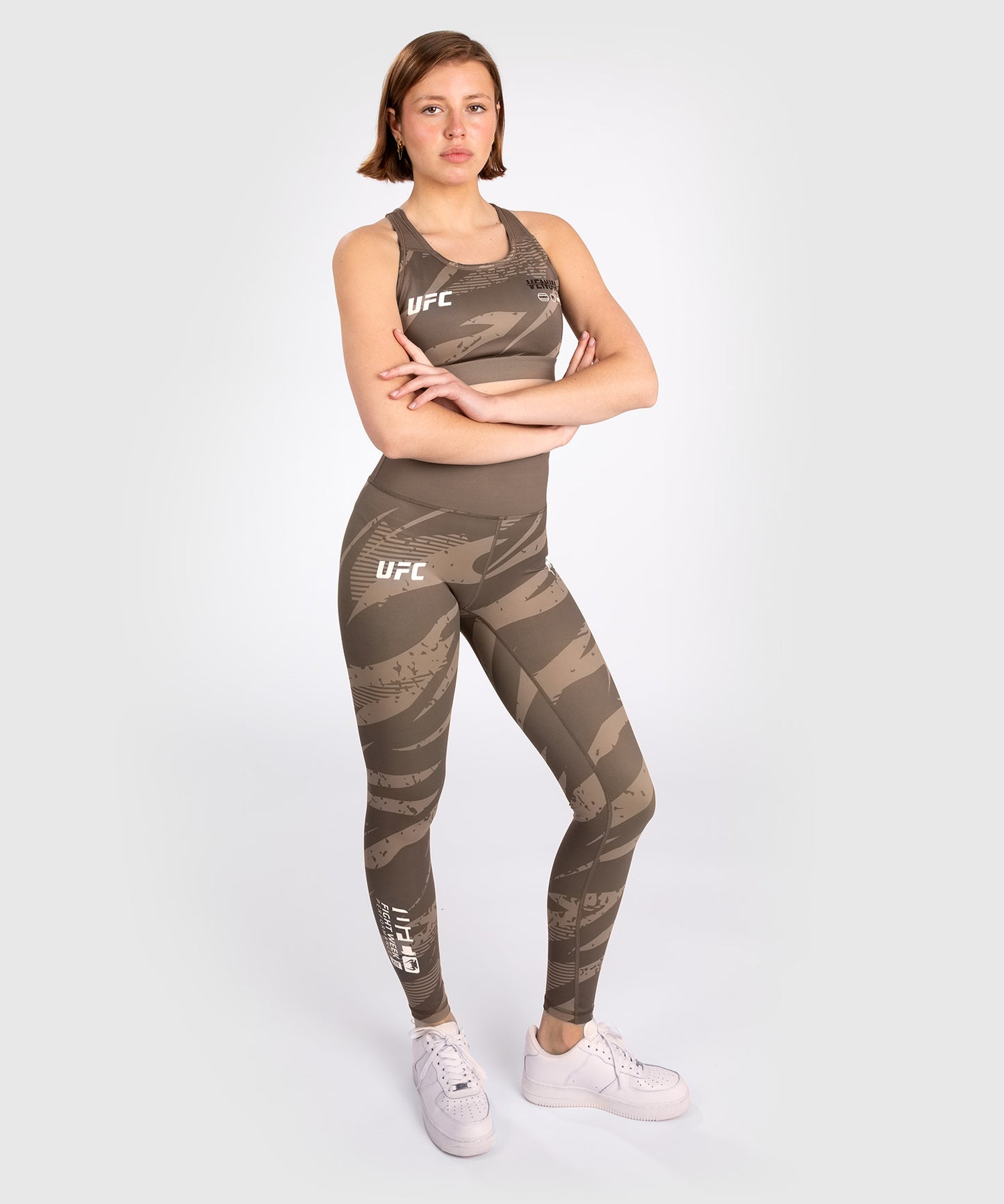 UFC Adrenaline by Venum Fight Week Reggiseno Sportivo Donna – Desert Camo