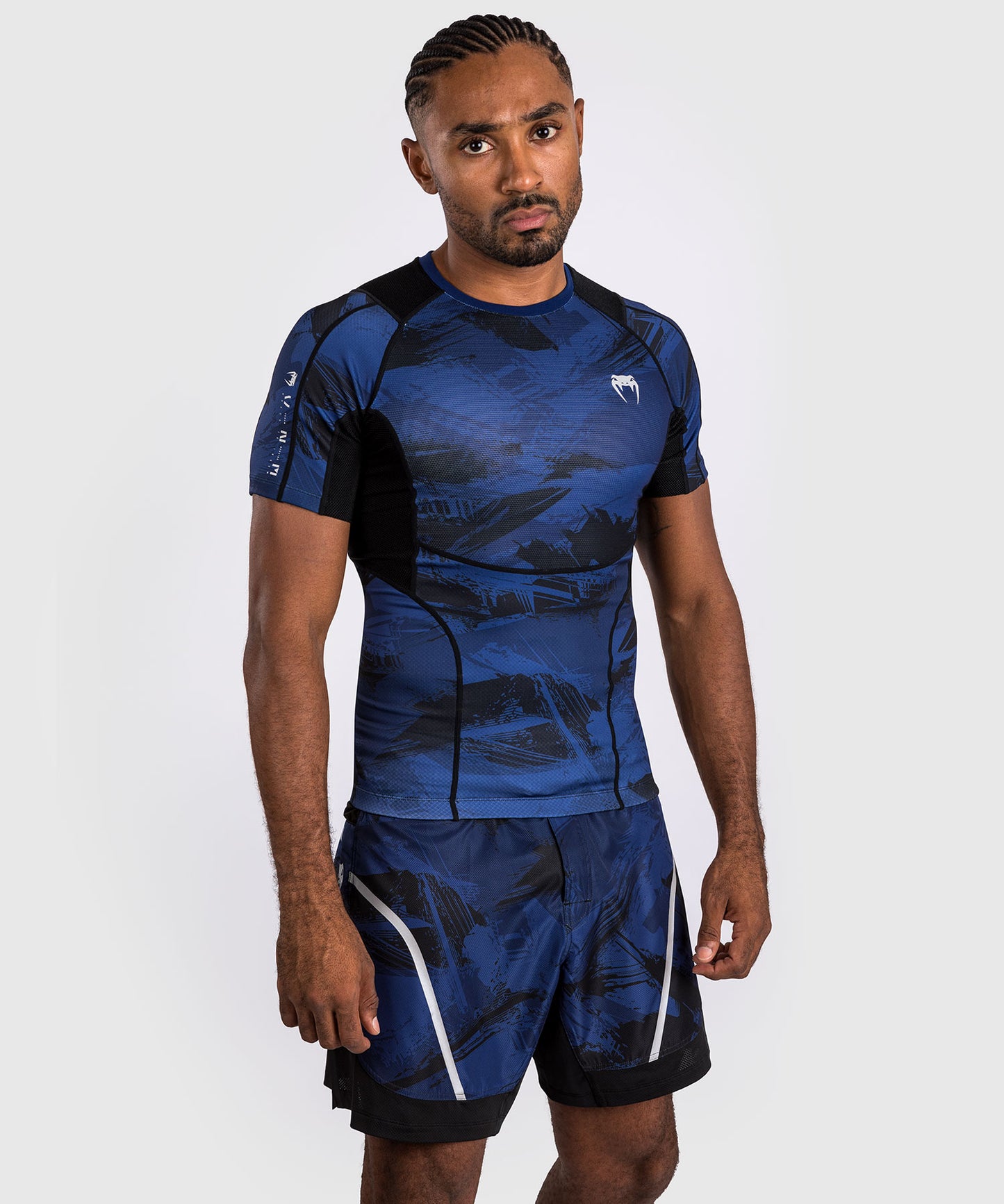Venum Electron 3.0  Kurzärmeliger Rashguard - Marineblau
