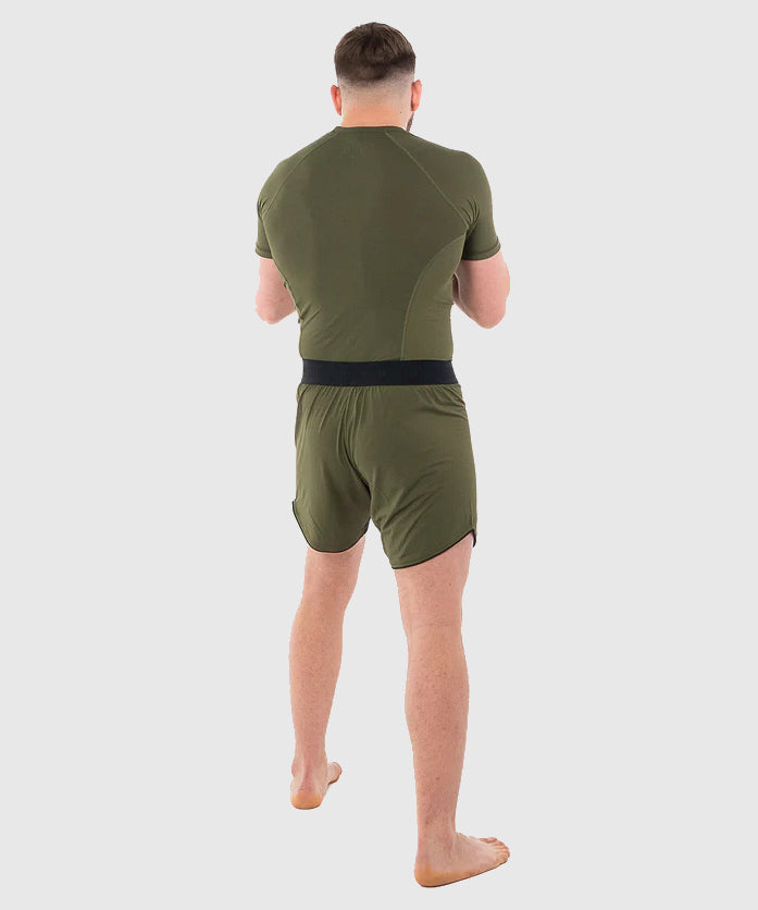 Short de MMA Metal Boxe - Kaki/Orange