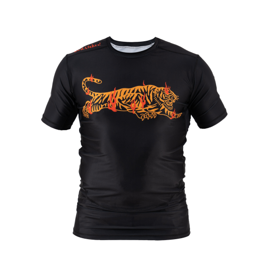 Rashguard Scramble Burning Tiger - Noir