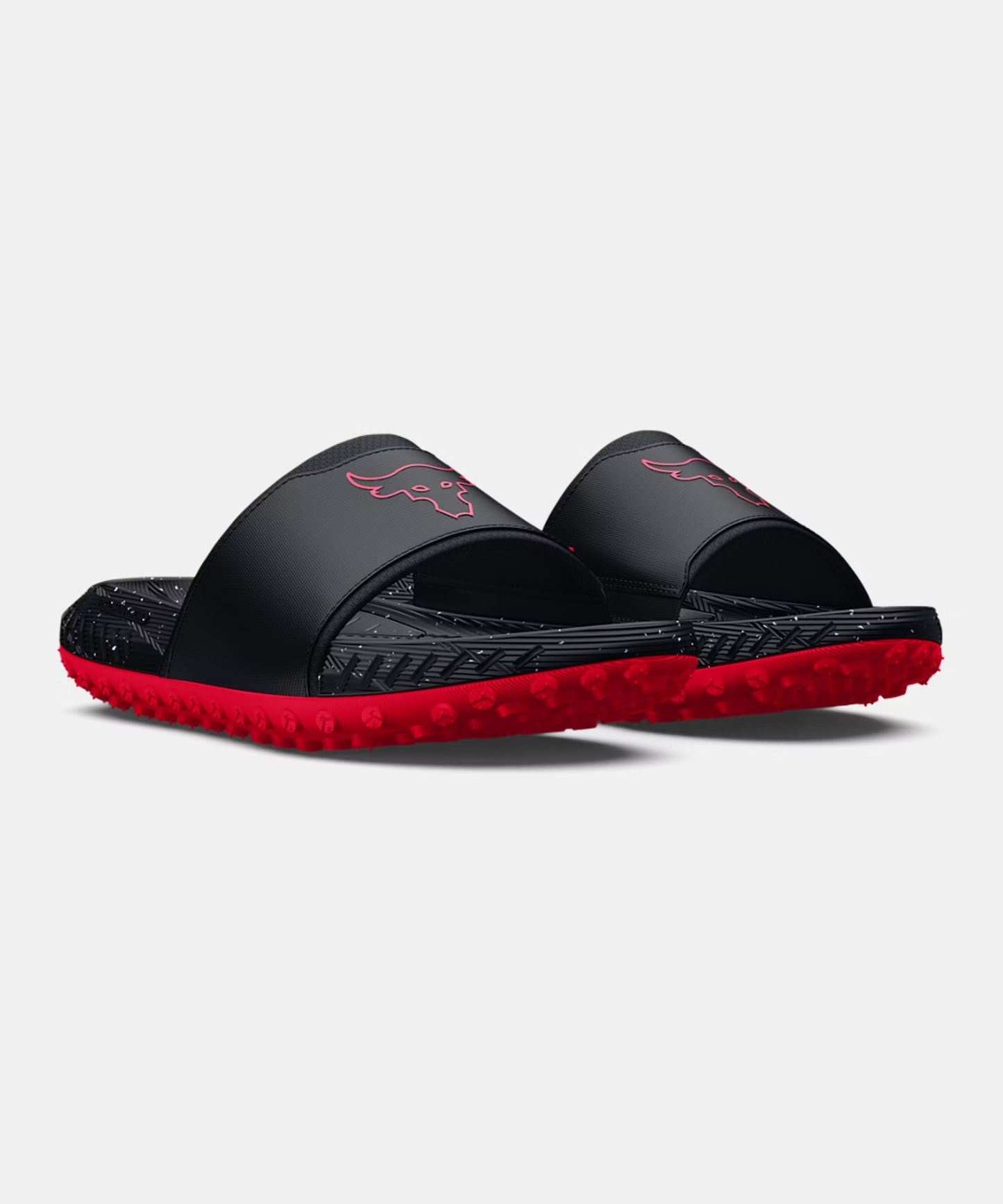 Under Armour Project Rock 3 UFC Ciabatte - Nero/Rosso