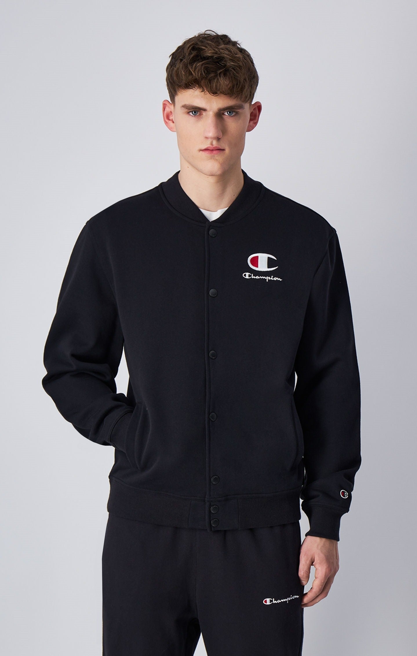 Champion Esprit Bomber Chaqueta en Molleton – Negro
