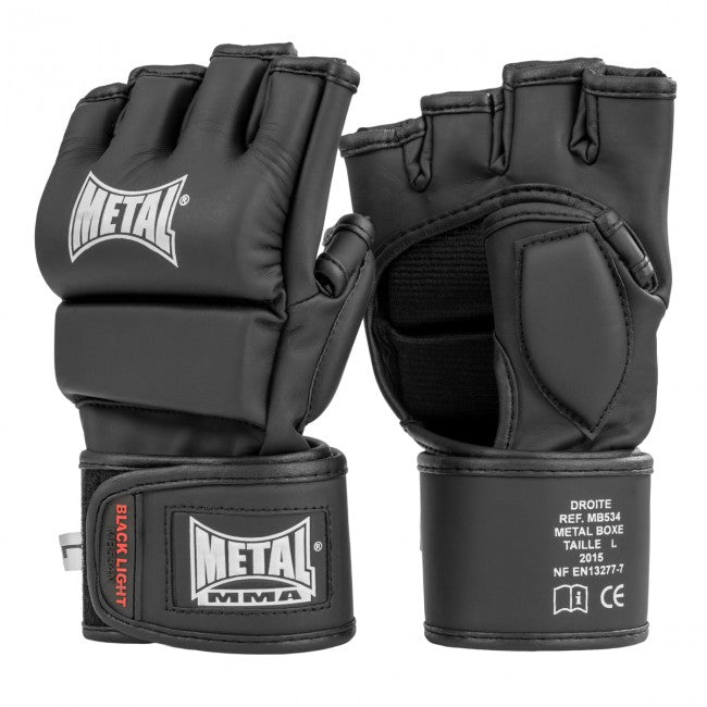 Metal Boxe Black Light MMA-Handschuhe - Schwarz