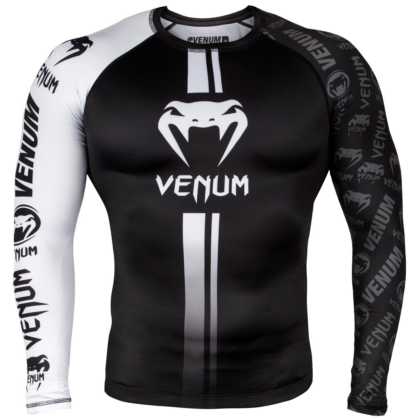 Venum Logos Rashguard - Langarm - Schwarz/Weiß