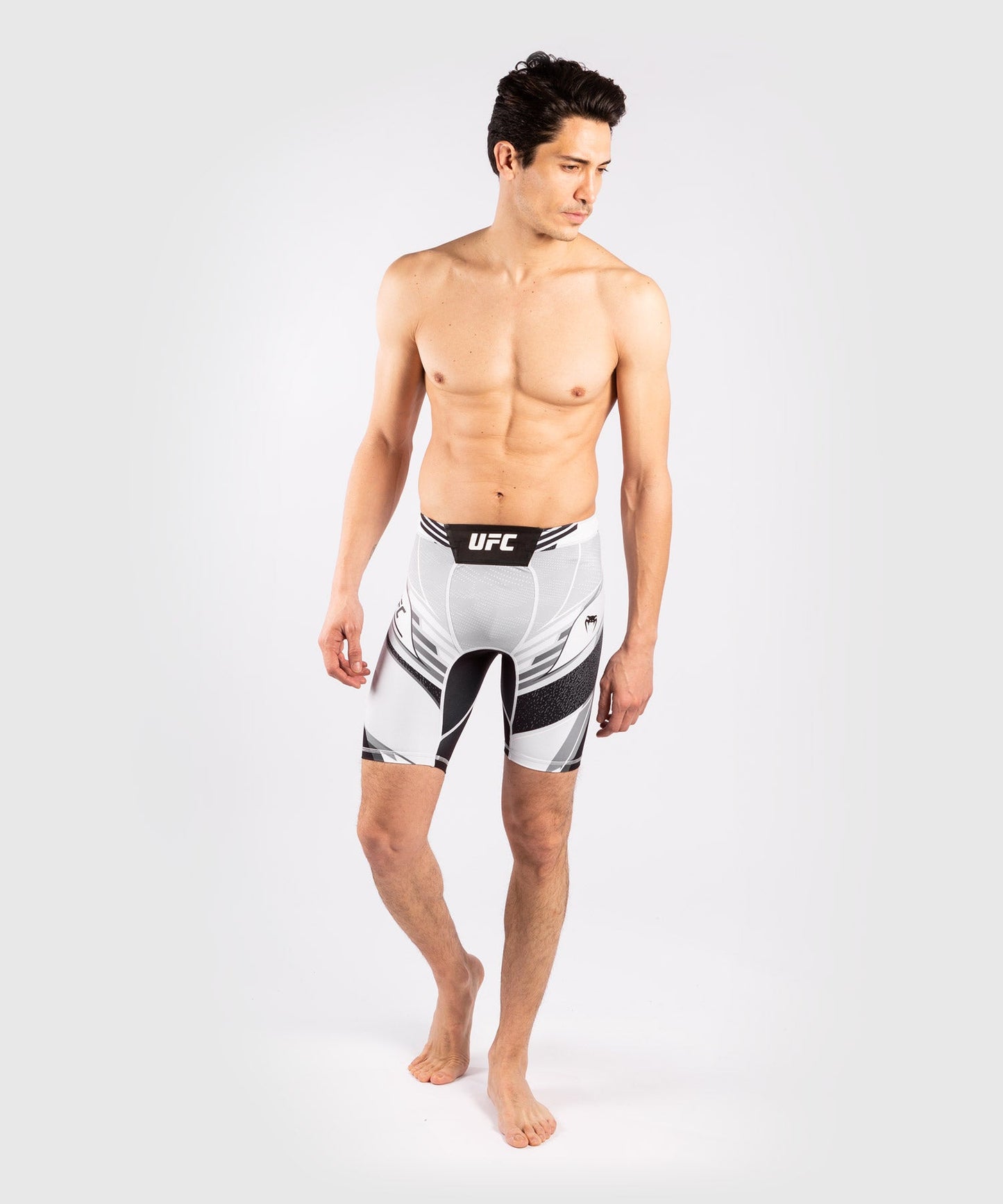 Men's UFC Venum Authentic Fight Night Compression Short - Long Cut - White