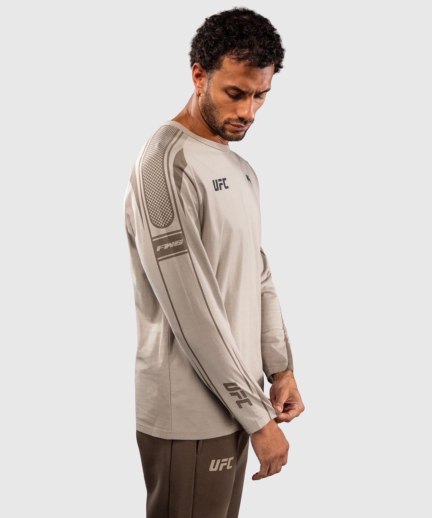 Venum UFC Unity by Venum Authentic Fight Week Men's Long Sleeve T-Shirt - Sand
