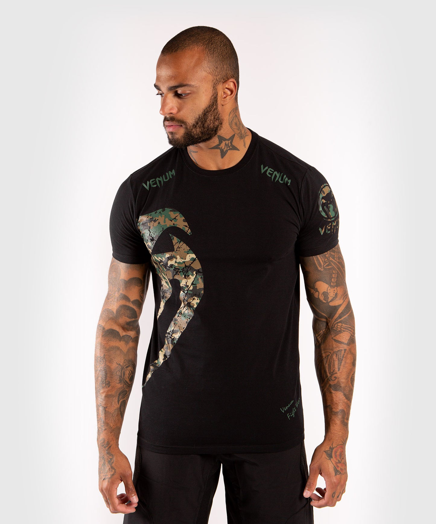 Venum Original Giant T-Shirt - Schwarz/Wald-Camo
